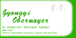gyongyi obermayer business card